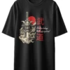 Oriko Shadow Bushido Oversized Graphic T-Shirt – Samurai Warrior Streetwear Design