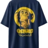 Oriko Genius at Work Oversized Graphic T-Shirt – Thinking Chimp Design