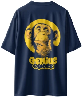 Oriko Genius at Work Oversized Graphic T-Shirt – Thinking Chimp Design