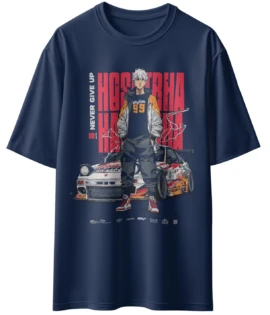 Oriko Karesu Oversized Graphic T-Shirt – Anime Racer with Drift Car Design