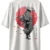 Oriko Senshi Oversized Graphic T-Shirt – Samurai Warrior Ink Artwork on Off-White Tee