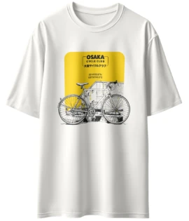 Oriko Osaka Cycle Club Oversized Graphic T-Shirt – Japanese Urban Cycling Emblem