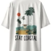 Oriko Littoral Oversized Graphic T-Shirt – Coastal Shoreline Ocean Design