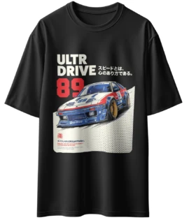 Oriko Ultra 89 Oversized Graphic T-Shirt – High-Speed Race Car Design