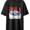 Oriko Resa Oversized Graphic T-Shirt – Japanese Racer Car Illustration