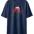 Oriko Warrior Oversized Graphic T-Shirt – Anime Ninja Illustration on Navy Blue Tee