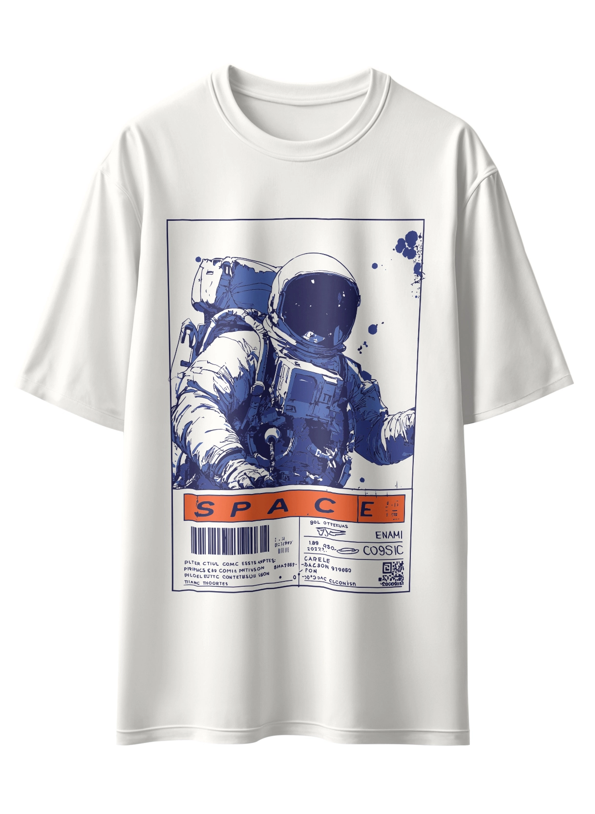 Oriko Space Walker Oversized Graphic T-Shirt – Astronaut in Space Illustration
