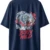 Oriko Born Wild Oversized Graphic T-Shirt – Ferocious Tiger Face with Born Wild Text