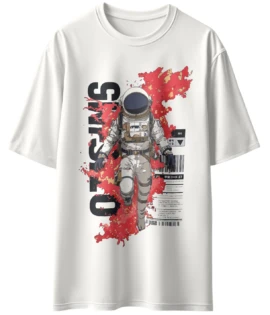 Oriko Cosmic Walker Oversized Graphic T-Shirt – Sci-Fi Anime Character in Cosmic Galaxy